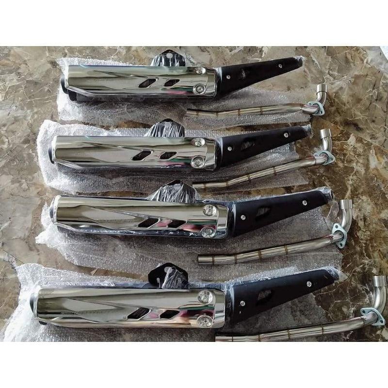 Pô Ex 2010 êm tiếng zin lắp Sirius 50-110cc kèm ốp pô và cổ