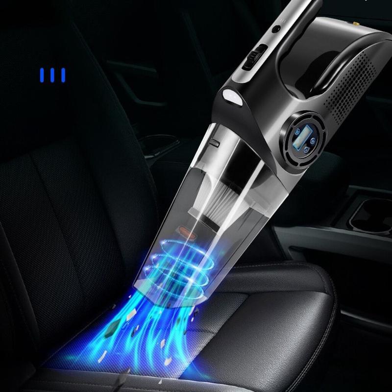 Máy Hút Bụi Mini Cho Xe Ô Tô Kèm Chức Năng Bơm Lốp Bánh Xe, Cầm Tay Nhỏ Gọn 6