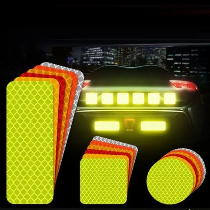 1PCS Night Reflective Strip Warning Stickers Road Reflective Stickers Electric Bicycle Decoration Night Safety Tips