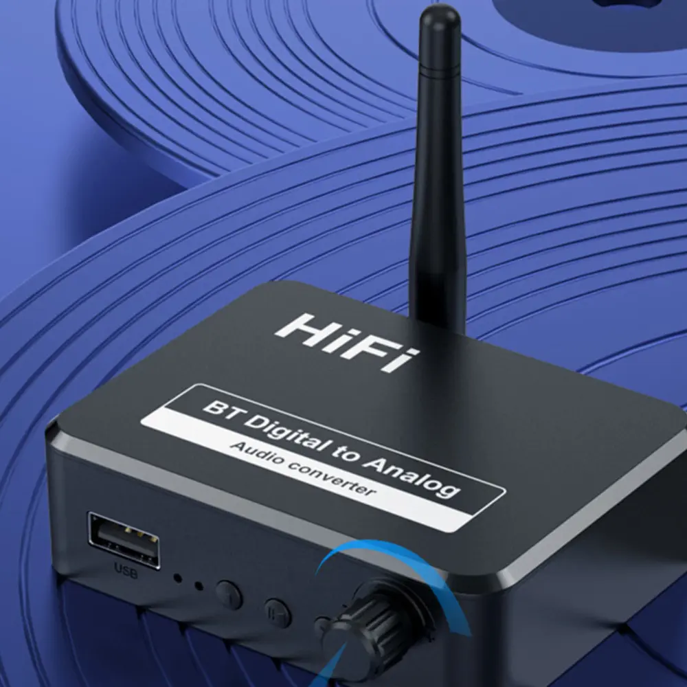 Bộ Thu Máy Thu Bluetooth 5.1, Bộ Chuyển Đổi Âm Thanh Kiểu Ăng Ten Đầu Vào AUX / Quang / Đồng trục, Cho Âm Thanh Nổi Gia Đình, Hiệu Suất Cao, Tầm Xa, 2 Trong 1