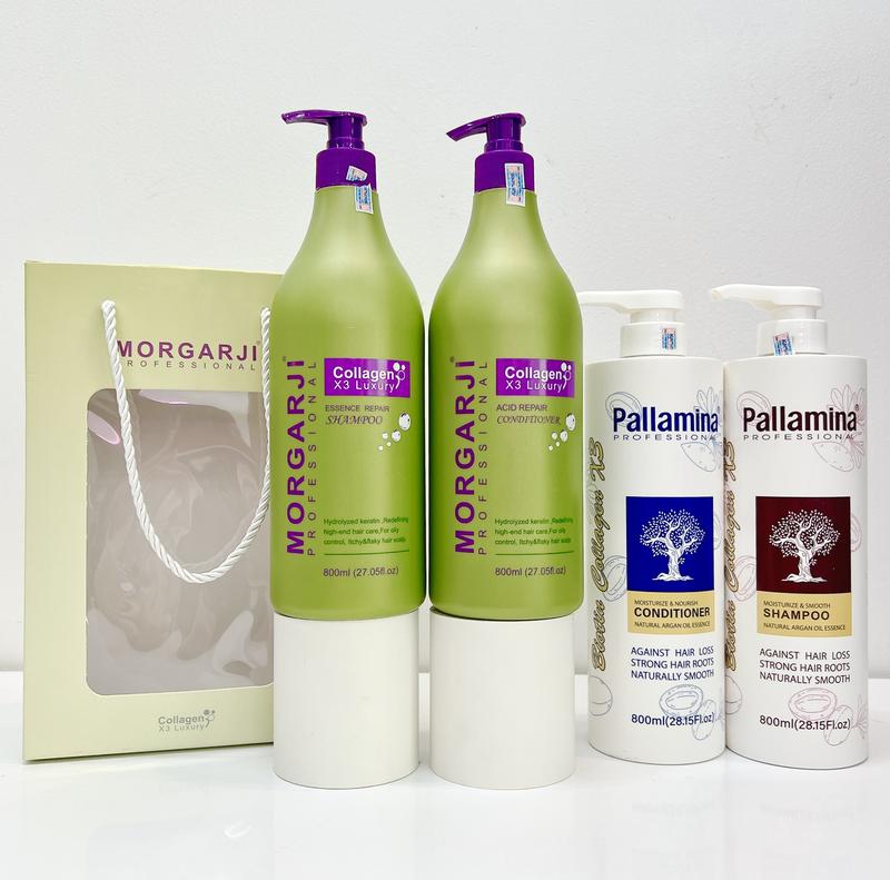 MORGARJI - CẶP DẦU GỘI XẢ DỪA MOGAJI TẶNG CẶP GỘI XẢ PALLAMINA - CHĂM SÓC TÓC, DƯỠNG ẨM, MỀM MƯỢT TÓC
