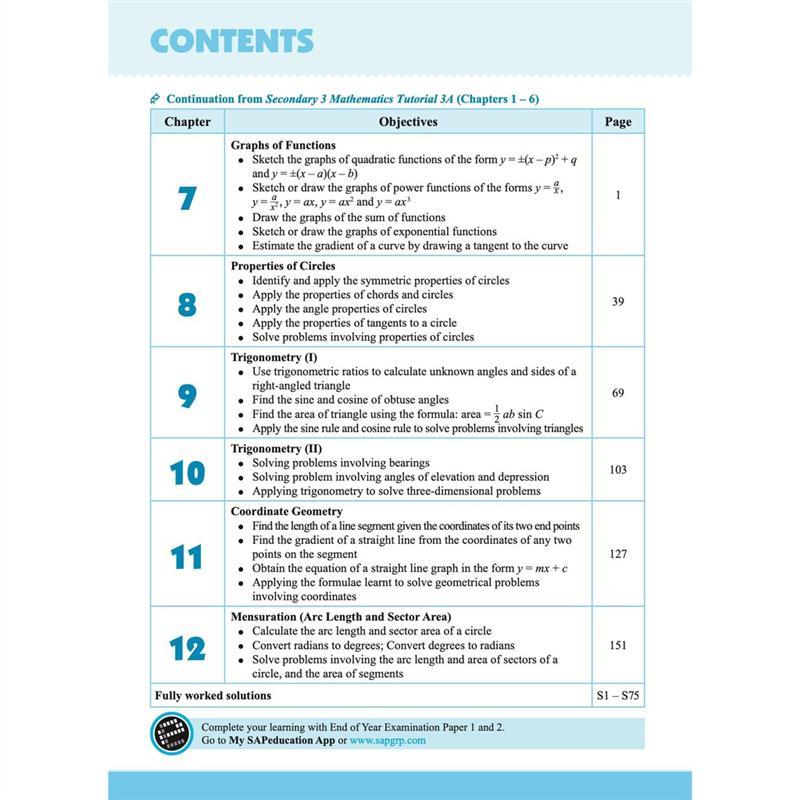 Product Introduction of original Secondary Mathematics Tutorial 1A - 3B [Express / G3] | Topical | Secondary Math School Assessment Books - SAP 15