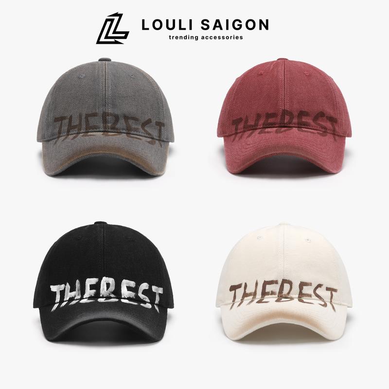 Mũ lưỡi trai chống nắng nam nữ LOULI SAIGON, nón lưỡi trai THE BEST cotton cao cấp cá tính M75