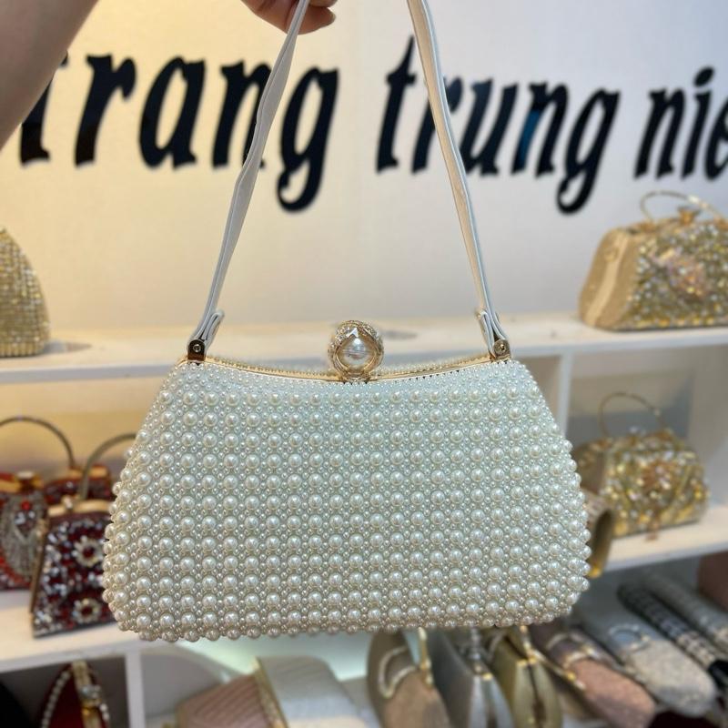 Túi xách nữ Ngọc trai đi tiệc mặc áo dài sang trọng - túi xách nữ đeo vai túi đeo chéo Bag Nhung