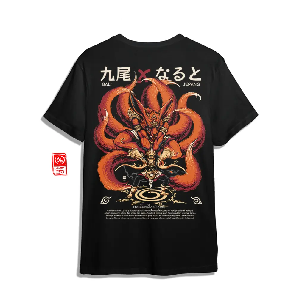 T-SHIRT KURAMA X NARUTO  ( SENIMAN BOCAH STYLE ) ワンピース