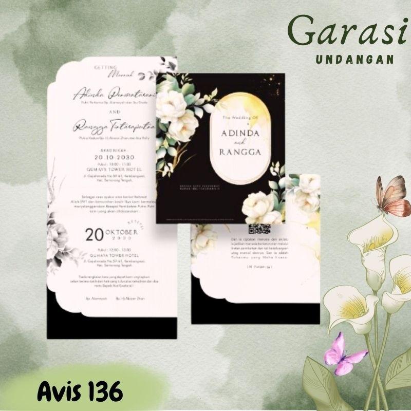 Undangan Pernikahan PROMO Terbatas   AVIS 136  | Paket Lengk Elegan Modern Paket Lengkap 100 PCS Gratis Label & Plastik - JanjiKita | Default