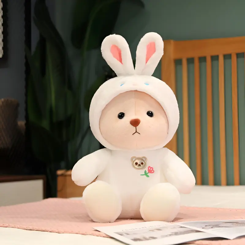 Boneka Teddy Bear Hoodie Tales bear cosplay manyo dino rabbit 35 cm SNI Hadiah Kado 2