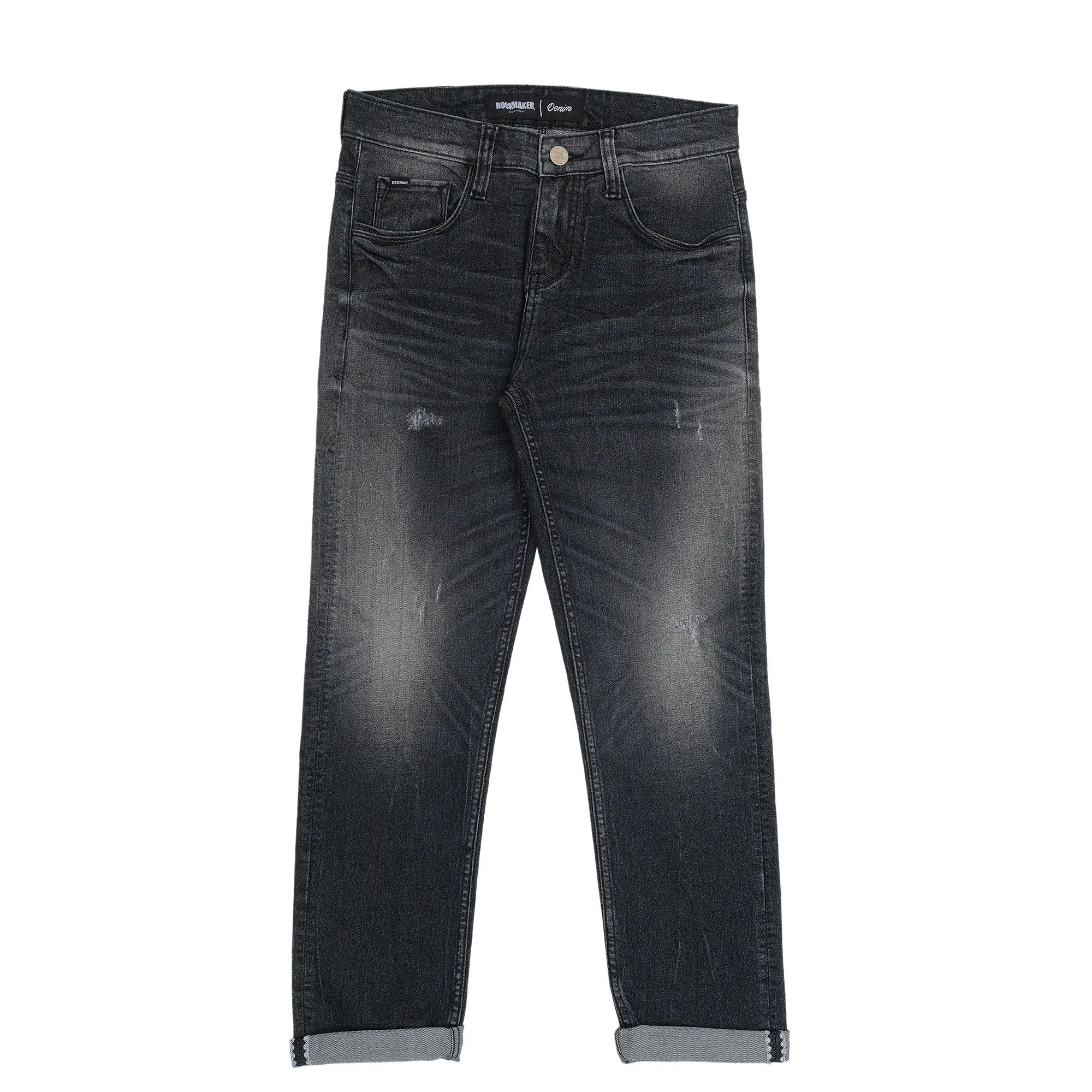 Rockmaker Celana Denim Selvedge Accent Space Black Slim Fit Jeans