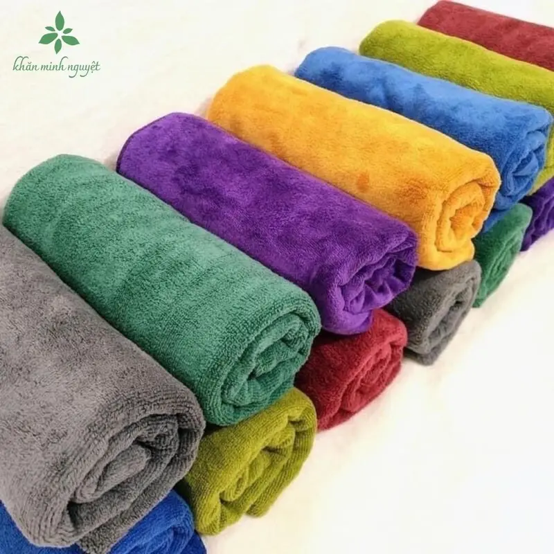 Combo 5 khăn gội đầu KT 40x80cm: khăn gội đầu, quấn đầu, lau tóc,khăn tắm nhỏ.... siêu mềm mịn, siêu thấm hút, không đổ lông Nhà Tắm 2