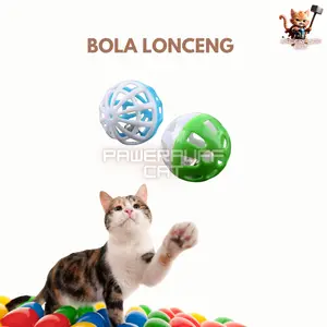 PPC Bola Lonceng Mainan Kucing Bunyi Putar Bersuara
