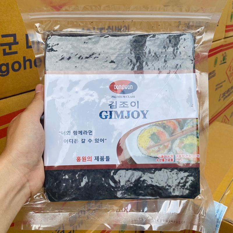 Lá kim cuộn Rong biển cuộn cơm Gimjoy thicker 100 lá Dày hơn - Có zip
