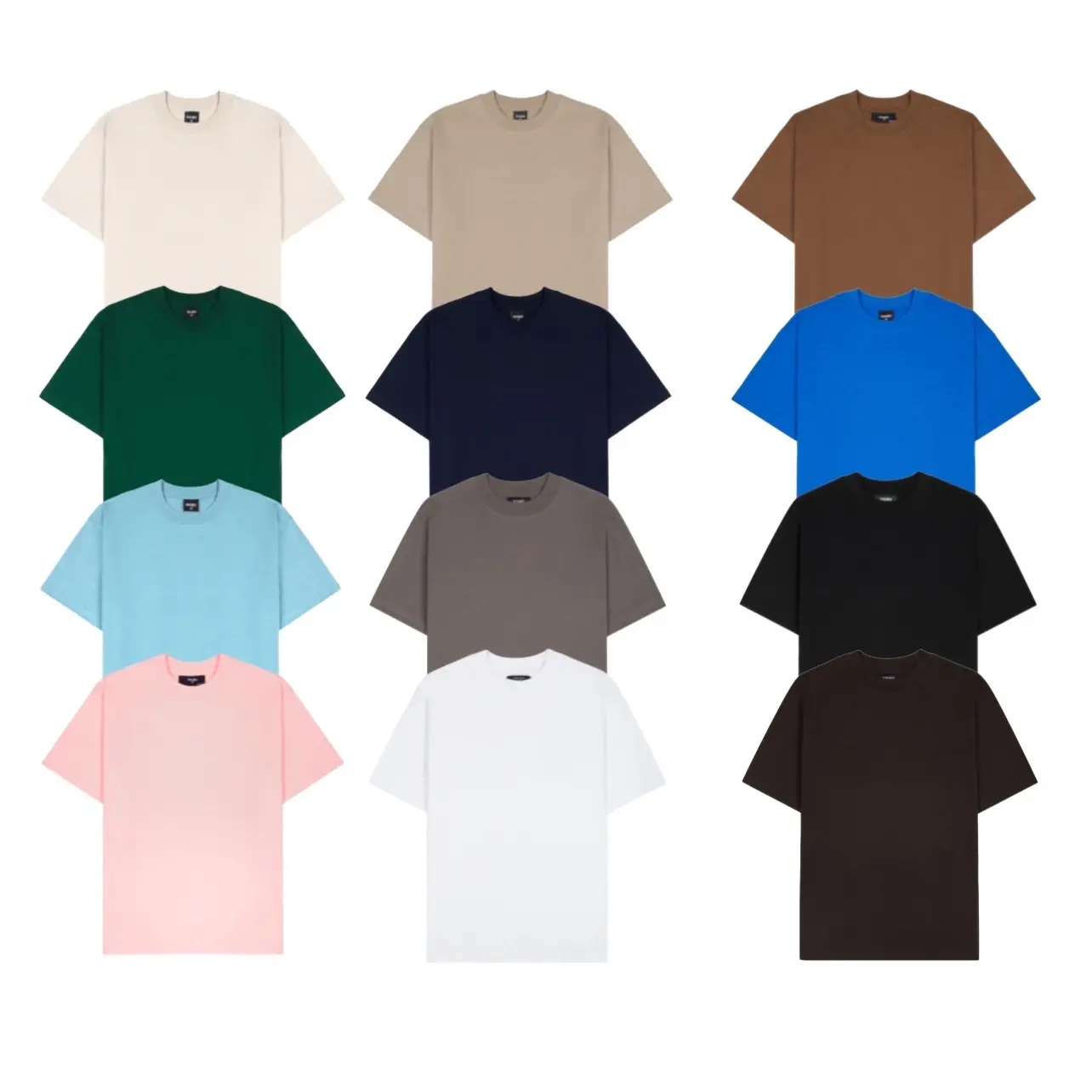 Áo thun trơn basic cotton 100%, định lượng 235-260gsm 14 màu