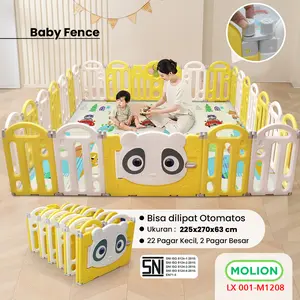 MOLION SNI Pagar Bayi Pagar Bermain Anak Kids Playfence Set Pagar Mainan Portable 001-M1208