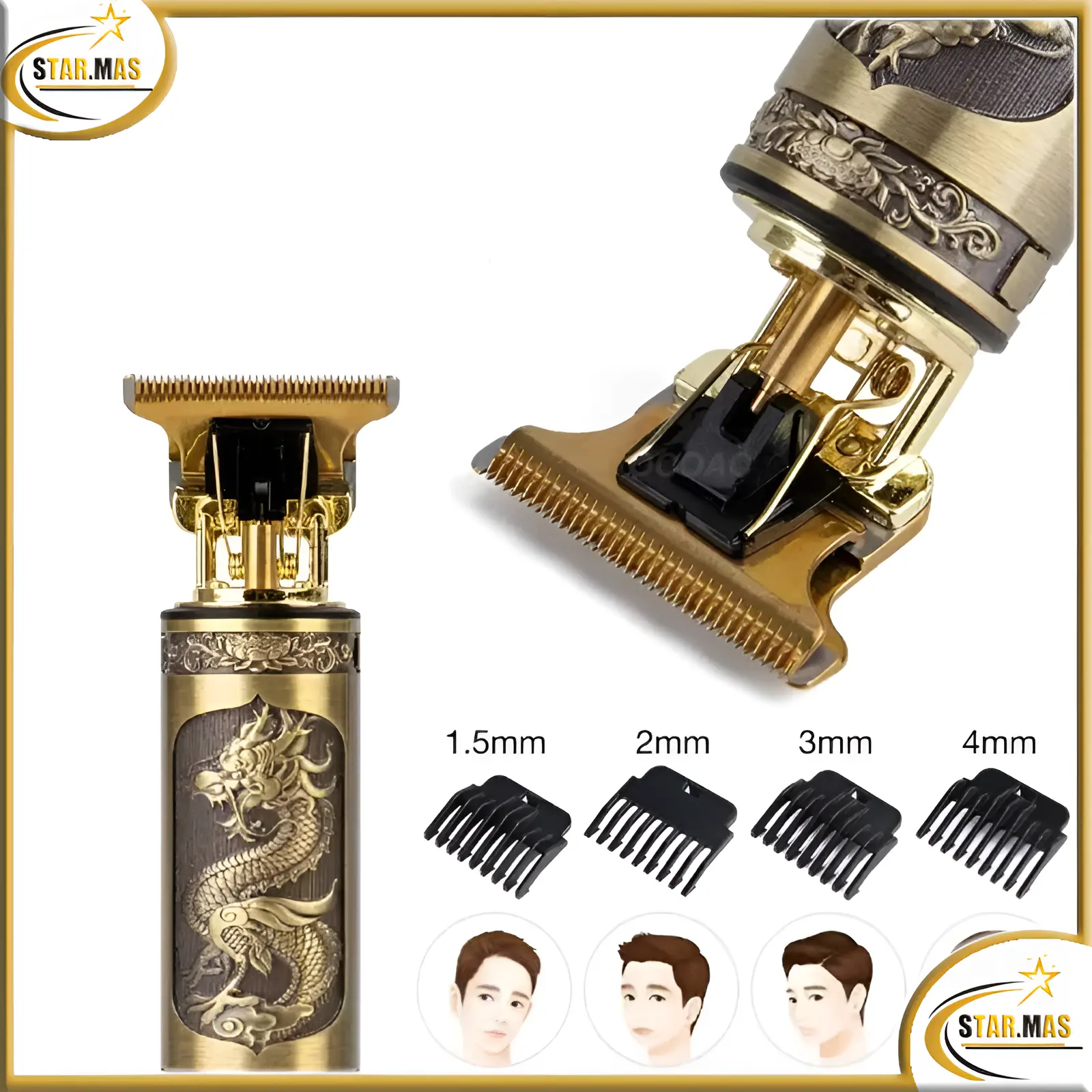 Alat Cukur Rambut Jenggot Kumis Uk Besar portable T9 Vintange