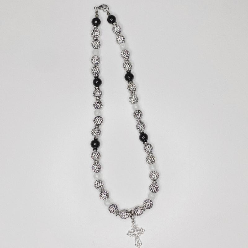 DÂY CHUYỀN ĐÍNH ĐÁ CHỮ THẬP - NECKLACE 05s.tudio | Phụ Kiện Thời Trang Unisex Nam Nữ Trang Sức Jewelry Vòng Cổ sứ