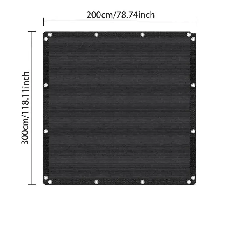 65% Black Shade Cloth, Durable Mesh Tarp with Grommets, Garden Sunblock Shade Cloth for Plants Cover, Greenhouse, Barns Kennel, Patio, Tomatoes 1