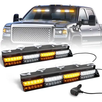 Sell 36 Amber LED Emergency Hazard Warning 12V Headliner Deck Dash Strobe Light Bars In Walnut - Foto 7