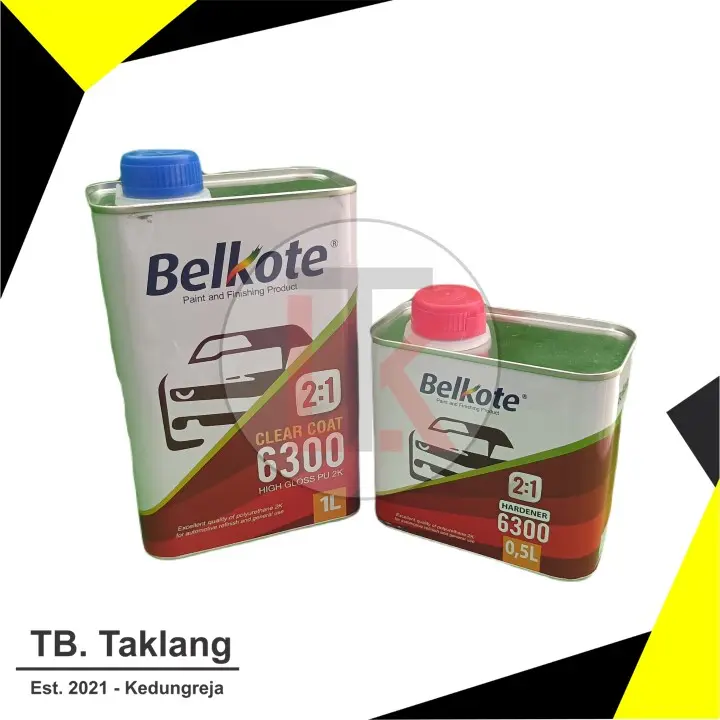 Belkote PU 2K Clear Coat 6300 (1,5 L Set) 2:1 + Hardener (1000 mL + 500 mL) | Belkote Official Distributor Car 1