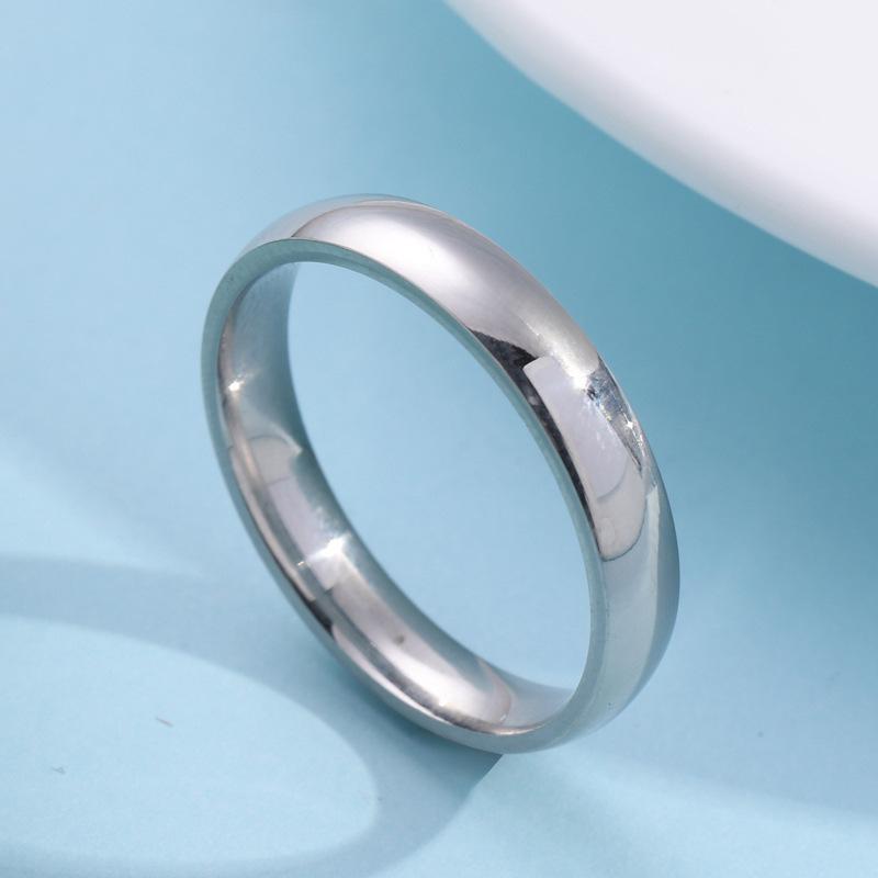 Nhẫn Thép Titan Phụ Kiện, Vòng MAYSU Mạ Sáng Bóng Vòng Cặp Đôi, Đường Kính 4mm, Chất Liệu Thép Không Gỉ, Đồ Trang Trí, Thích Hợp Cho Nữ, Nhà Sản Xuất nhẫn  của  zhenya 1