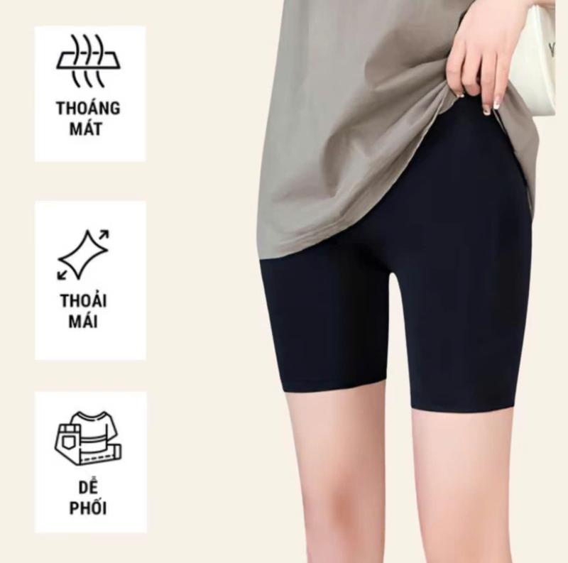 Combo 5 Quần Legging Lửng Nữ Nâng Mông Tôn Body-Chất dày dặn[43-62kg] Quần biker short fit body co dãn 4 chiều- quần lửng ôm tập Gym, Yoga, đạp xe thể 3