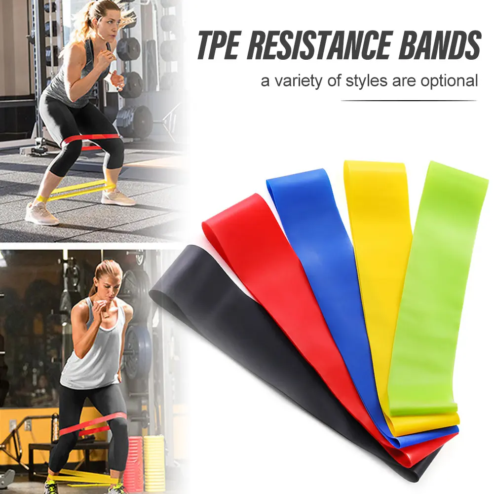 Yoga Resistance Band 5 Levels Elastic Latex Gym Strength Training Rubber Loops Bands Workout Home Fitness Equipment #314129