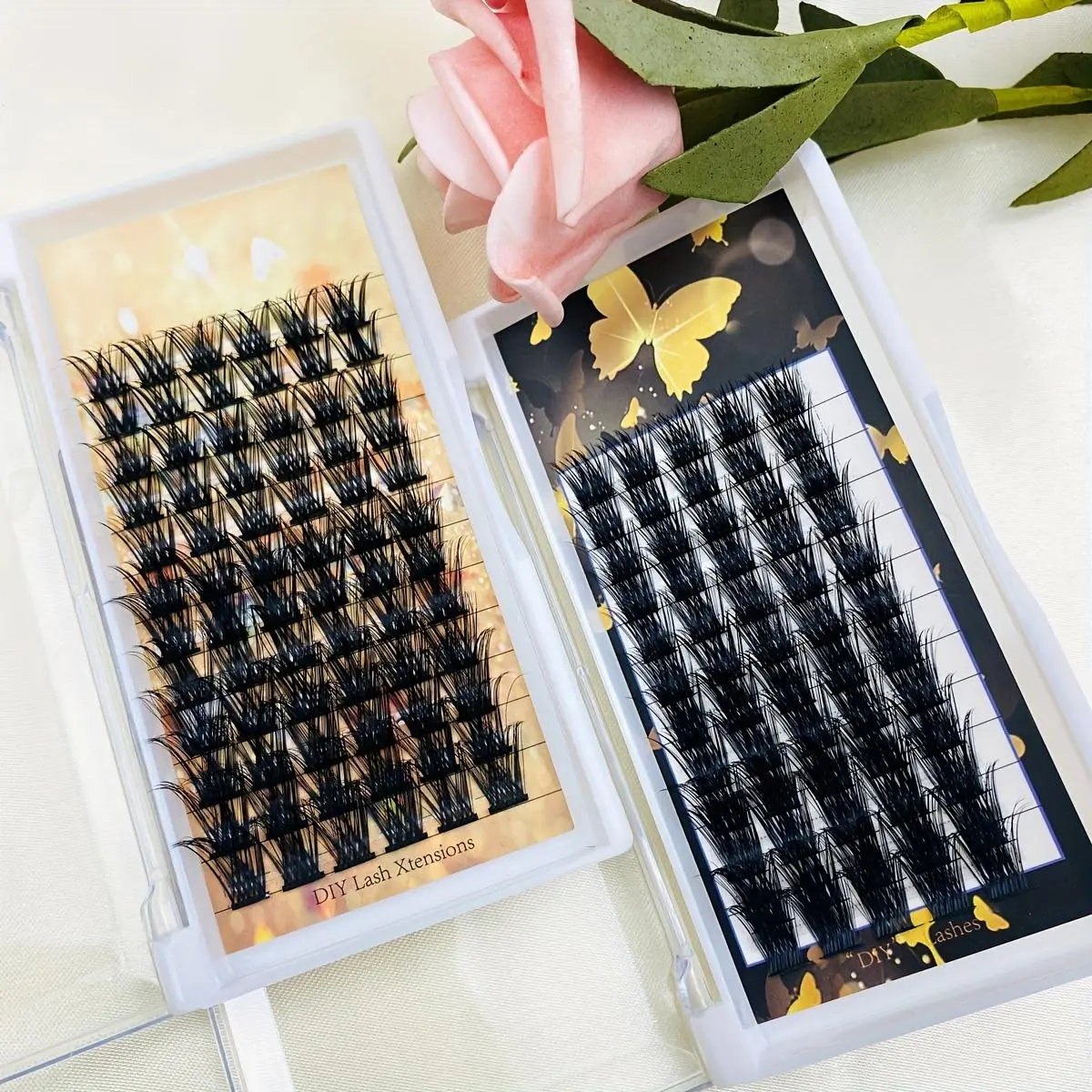 1 Set Individual False Eyelashes, Natural Look Eyelash Extensions, Makeup Tools For Women