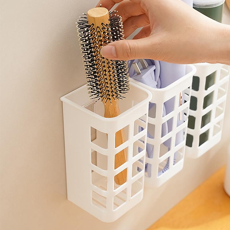 Product Introduction of Hair Tool Organizer Wall Mounted Brushes Holder Use Punch Free  Multifunctional Organizer Rack Morden Bathroom Shelves 20