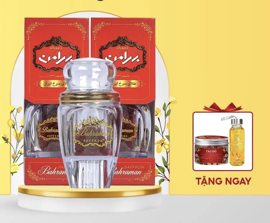 Nhụy Hoa Nghệ Tây Iran Saffron Bahraman 2 hộp 1Gram/hộp