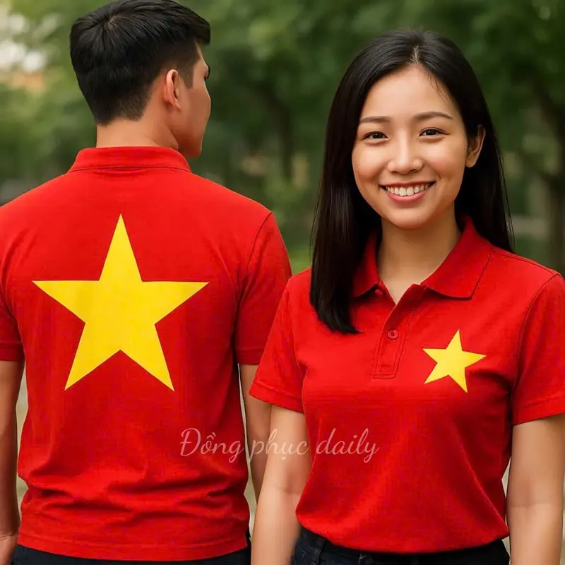 Áo Cờ Đỏ Sao Vàng Cao Cấp Áo Cờ Đỏ Sao Vàng Tự Hào Dân Tộc – Mẫu Đẹp Giá Xưởng Hoạ Tiết Sắc Nét Ý Nghĩa Chất Liệu Vải Cá Sấu Cao Cấp.