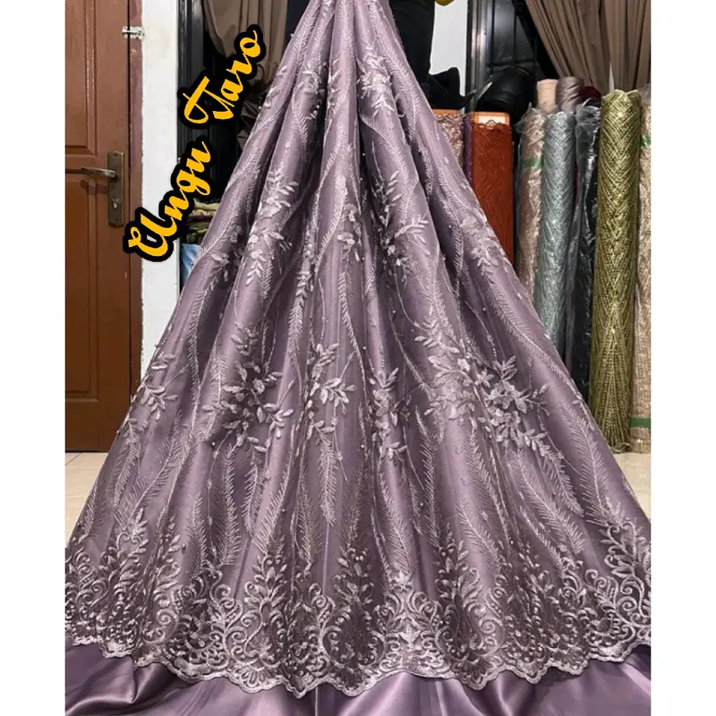 {Harga 0,5m} Tile Bordir Tebal Bahan kebaya meteran 3