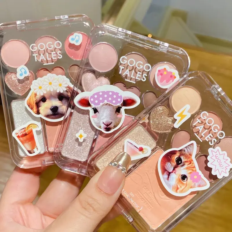 [Gogotales] BẢNG PHẤN MẮT GOGO TALES TRÁI TIM KÈM STICKER bảngmắt peripera 8
