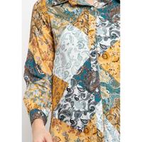 Gambar FAME - Blouse Wanita Lengan Panjang Abstract Print - 9211711 - S dari FAME Official Kota Surabaya 3 Tokopedia