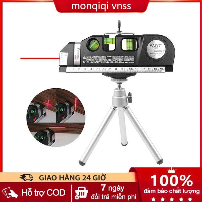  Thước đo khoảng cách bằng laser cầm tay Thước laser lấy chuẩn mực cân bằng dọc ngang vuông góc+ giá đỡ,Tia laser hồng ngoại—thước đo đa năng laser 
