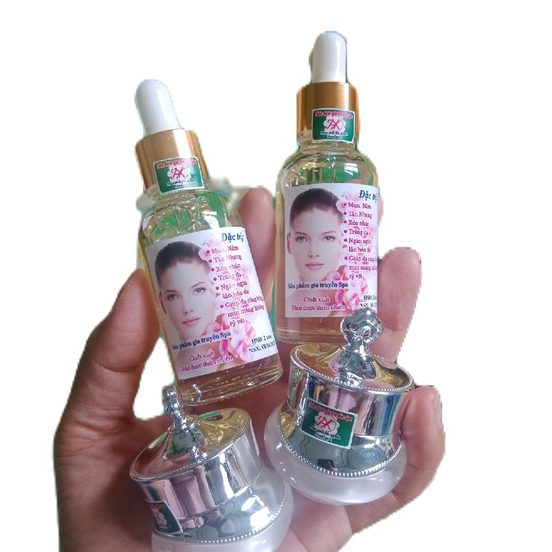 2 combo kem tái tạo da spa ( bộ màu trắng mạnh) trị mụn thâm nám tàn nhang