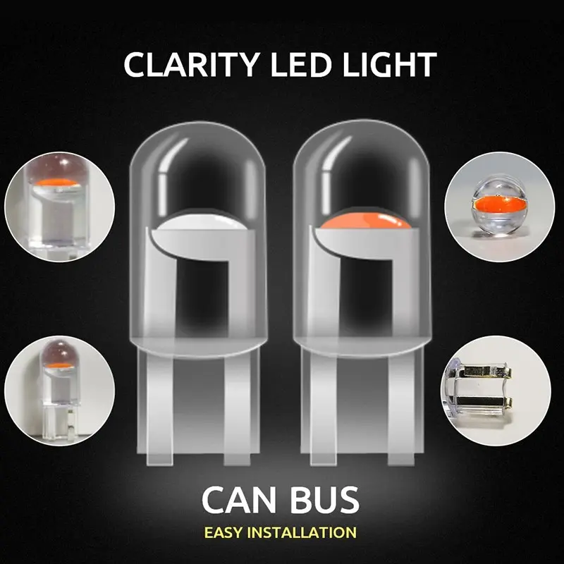 Đèn Dừng Nêm Ô Tô LED COB, 1 Chiếc, T10 W5W 168 501 2825, Bóng Đèn Cửa Bên, Đèn Dụng Cụ, Cho Ô Tô 6