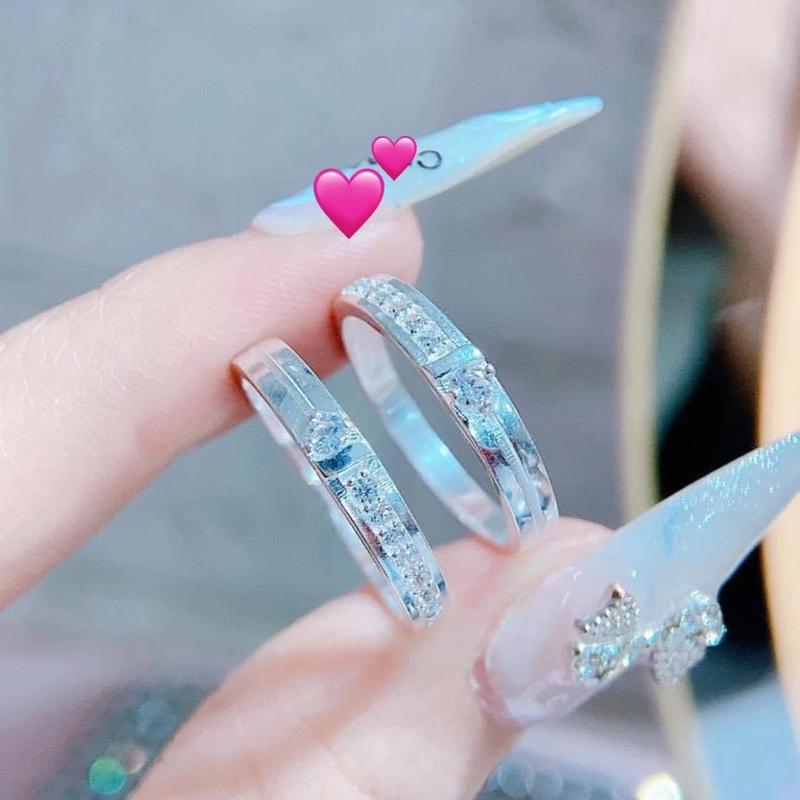 Nhẫn đôi bạc ta LoPa dáng đơn giản nhẹ nhàng