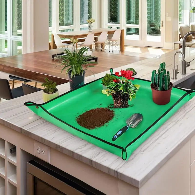 Gardening Pot Mat, Foldable Non-slip Indoor & Outdoor Plant Pot Tray, Gardening Accessories 3