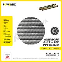 Gambar POWERTEC Wire Rope / Kawat Seling Baja 6x12 7FC PVC 3-4mm   - 1 Meter dari megajaya.co.id Kota Administrasi Jakarta Pusat 2 Tokopedia