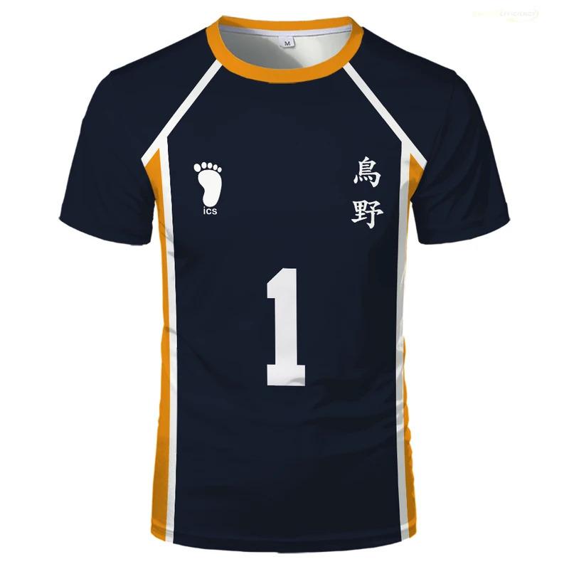 Product Introduction of Anime Haikyuu Cosplay Costume Karasuno High School Volleyball Club Hinata Shyouyou Kageyama Sportswear Jerseys Halloween Gifts Clothes Menswear Custom Digital Print Sports T-Shirt shirt  bulls Versatile Football Jersey with Customization Breathable Casual 8