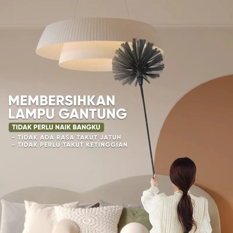 Sikat Sapu Pembersih Langit Plafon Rumah tembok Kemoceng Plafon Sawang Sarang Laba-Laba Debu Panjang Adjustable GK 2