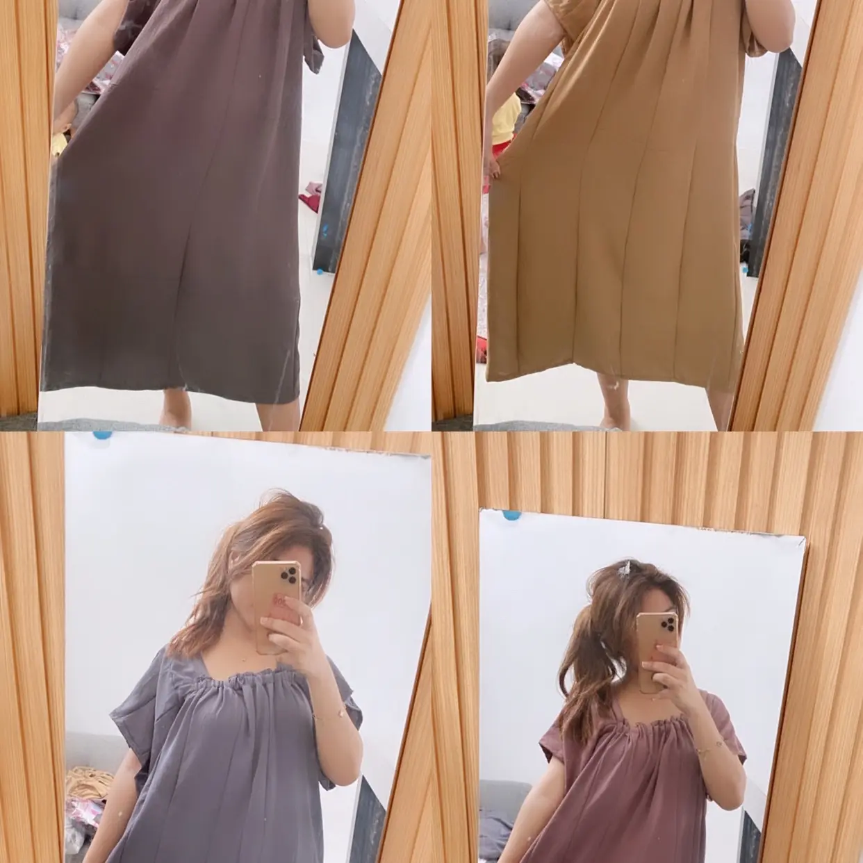 Daster sambung fuji bahan cringkle bagus tebal jatuh