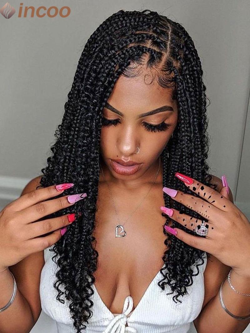 Product Introduction of 14 Inch Box Braided Wig, Full Lace Front Wig, Short Bob Braided Wigs for Women 4