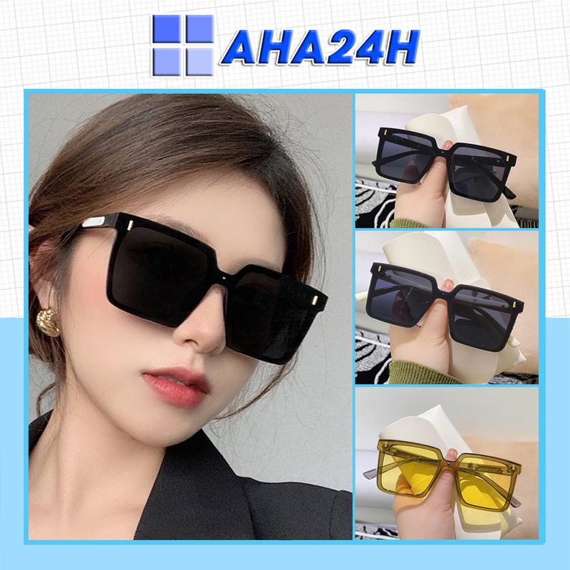 Mắt kính thời trang nam nữ gọng vuông AH1819 bản lề kim loại chống tia UV chống chói Kính Mắt