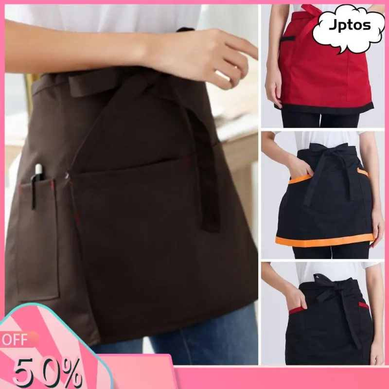 【Ready】Tạp dề nửa eo ngắn màu nâu unisex, kiểu dáng thời trang, tạo cảm giác thoải mái khi sử dụng, thiết kế bền đẹp, phù hợp với quán cafe, quán bar và nhà hàng