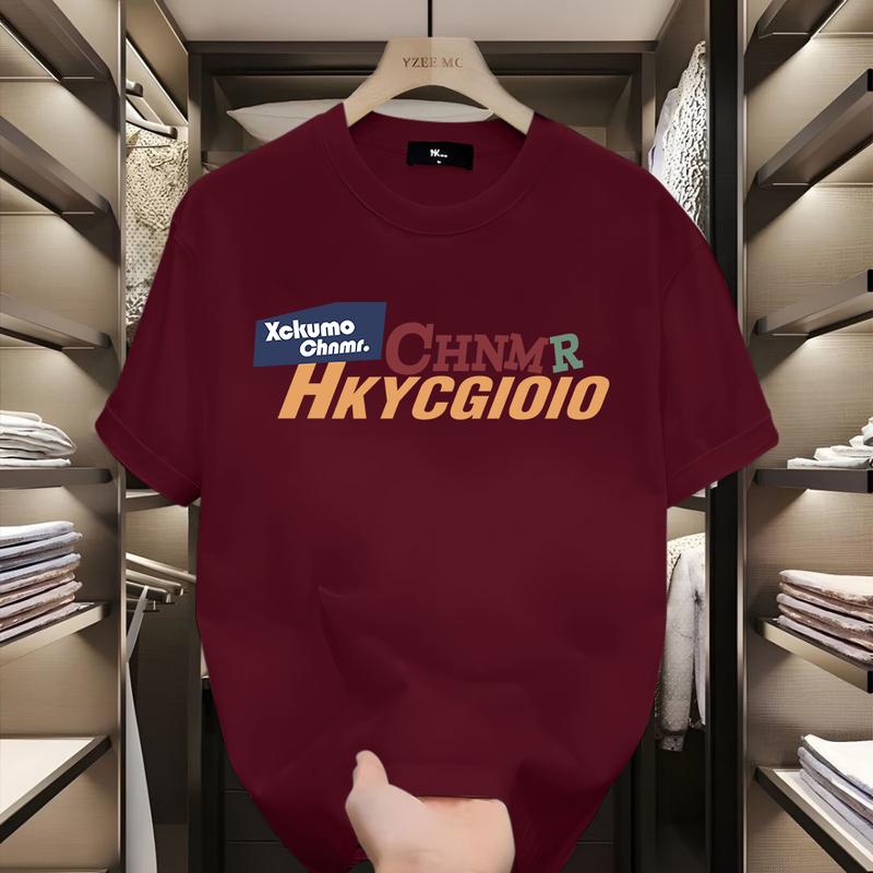 Product Introduction of Áo Thun Nam, 100% Cotton, ngắn Tay, Dáng Rộng Vừa Vặn, Thoải Mái, In Chữ Tiếng Anh 12