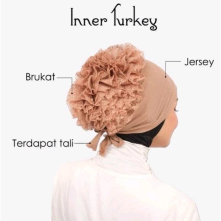 CEPOL INNER TURKI SANGGUL BESAR / CEPOL SANGGUL Dalaman Jilbab by dahliabutik Wanita Ciput Kerudung Rayon Renda Arab