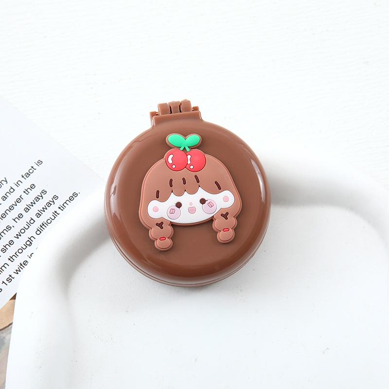 Gương lược mini cute trải đầu massage cầm tay gấp gọn bỏ túi tiện lợi 3