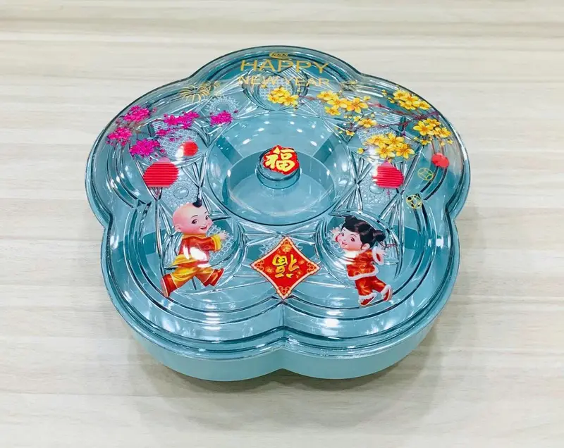 Hộp mứt mai 5 cánh 0020 hộp đựng mứt tết Hằng Sao Sáng 1