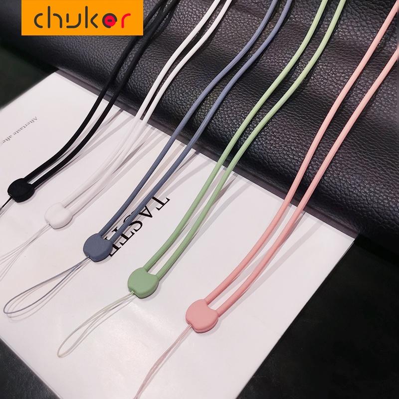Dây Đeo Vòng Cổ Dây Đeo Điện Thoại, Chất Liệu Silicon, Dài, Màu Pastel, Thích Hợp Để Làm Việc, Có Thể Đeo Thẻ, Huy Hiệu Và Móc Chìa Khóa