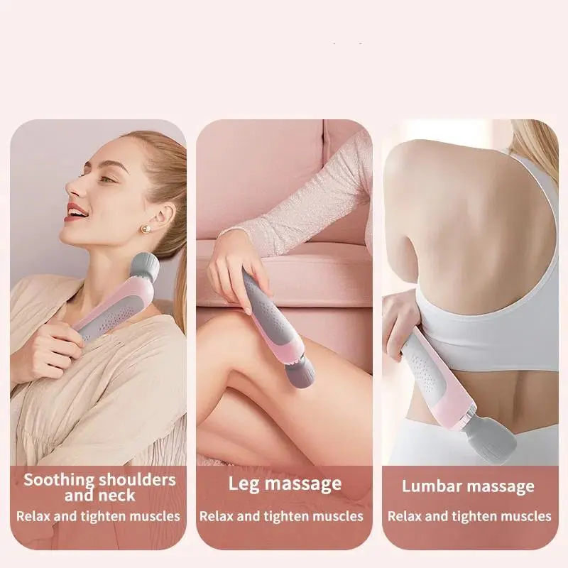 Portable Electric Massage Stick, Usb Rechargeable 5 Modes High Speed Motor Massager, Whole Body Relaxation Tool for Neck, Back, Legs & Waist Relief, Healthcare 4